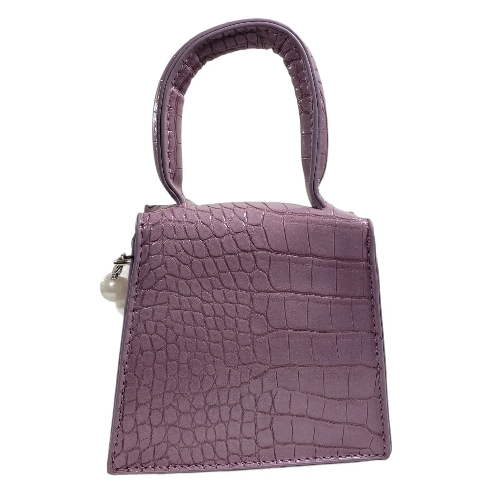 Boutique Faux Croc Crossbody Mini Bag Sz OS